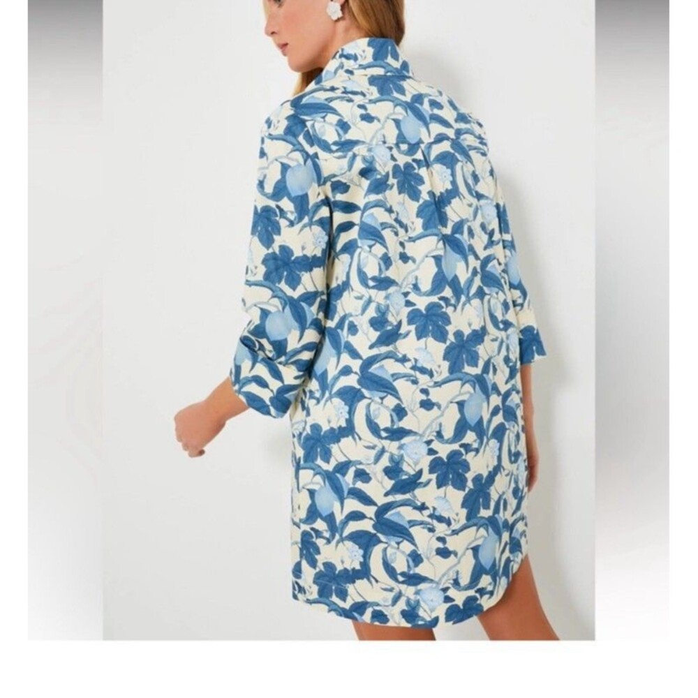 Tuckernuck Bonnie Blossom Megan Mini Floral Shift Dress 2XL Blue Summer Casual - Picture 2 of 14